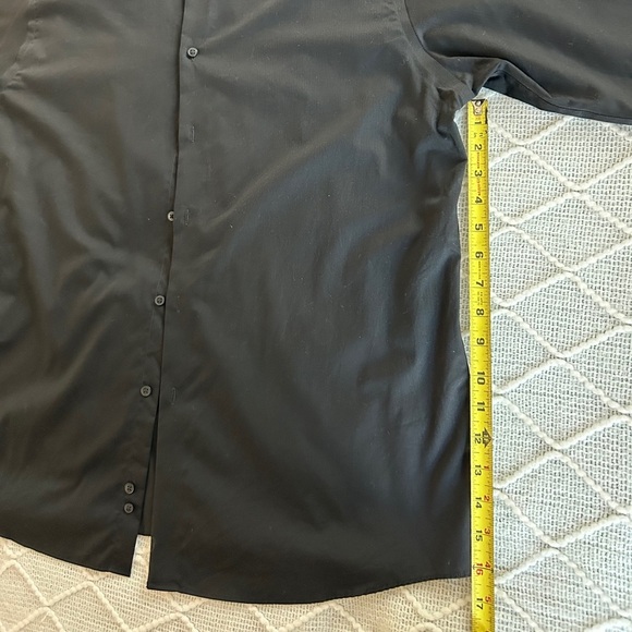 Calvin Klein Men’s Performance Black Button Down Dress shirt. 17 1/2 - Picture 7 of 11